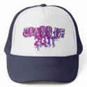 Class Of 2011 Ripped 80's Purple Plaid Logo hats