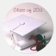 Class of 2011 round stickers