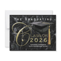 Class of 2011 Smooth Black Graduation Announcement