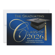 Class of 2012 5x7 Blue Graduation Announcement