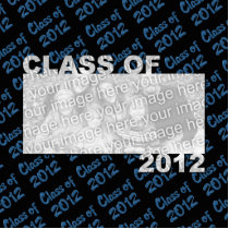 Class of 2012 Cut Out Photo Frame - Blue and Black
