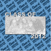 Class of 2012 Cut Out Photo Frame - Blue and Blue