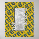 Class of 2012 Cut Out Photo Frame - Blue and Gold Posters