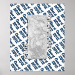 Class of 2012 Cut Out Photo Frame - Blue and White Poster