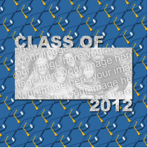 Class of 2012 Cut Out Photo Frame - Blue Caps