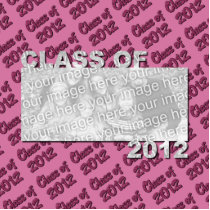 Class of 2012 Cut Out Photo Frame - Pink and Pink