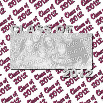 Class of 2012 Cut Out Photo Frame - Pink and White