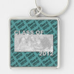 Class of 2012 Cut Out Photo Frame - Teal and Tead Key Chain