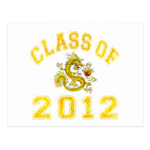 Class Of 2012 Dragon - Gold Post Card