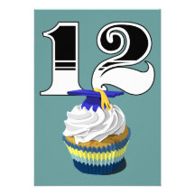 Class of 2012 Graduation cupcake invitations