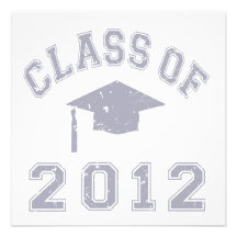 Class Of 2012 Graduation - Grey Personalised Announcement