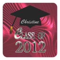 Class Of 2012 Graduation Seals Square Stickers