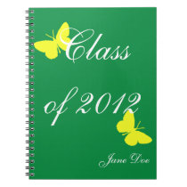 Class of 2012 - Green and Yellow Butterfly notebooks