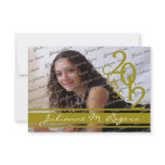 Class of 2012 Photo Gold Personalized Announcement