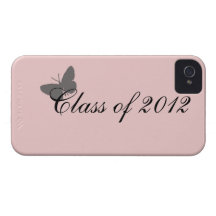 Class of 2012 - Pink and Grey Case-Mate iPhone 4 Case