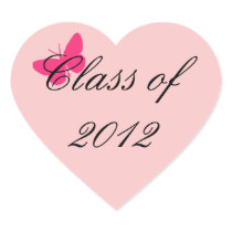 Class of 2012 - Pink Butterfly Sticker
