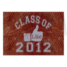 Class of 2012 Thumbs Up - Grey Greeting Card