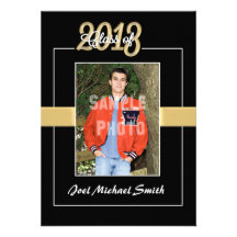 Class of 2013 Black Graduation Party Invitation