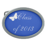 Class of 2013 - Blue and White Oval Belt Buckle