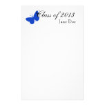 Class of 2013 - Blue Butterfly Personalized Stationery