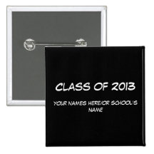 Class of 2013 button/badge. To customise.