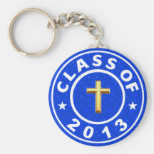 Class Of 2013 Christian  Cross Keychain