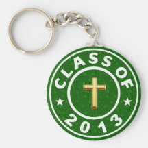Class Of 2013 Christian  Cross Keychain