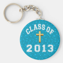 Class Of 2013 Christian Cross Keychains