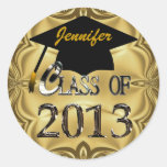 Class Of 2013 Gold Graduation Stickers