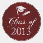 Class of 2013 Graduation Cap & Diploma Seals Sticker