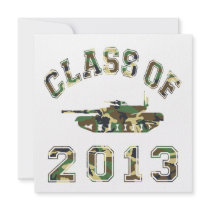 Class Of 2013 Military School - Camo 2 Personalized Invites