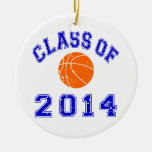 Class Of 2014 Basketball - Orange/Navy 2 Christmas Ornaments