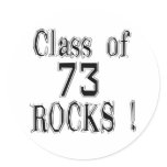 Class of '73 Rocks! Sticker