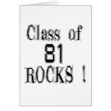 Class of '81 Rocks! Greeting Card