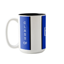 class of -GRADUATION mug-133  stripes and monogram
