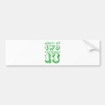 Class of two thousand 13 - Green Bumper Stickers