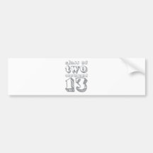 Class of two thousand 13 - Grey Bumper Sticker