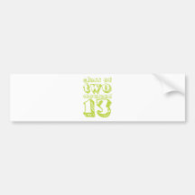Class of two thousand 13 - Lime Green Bumper Stickers