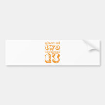 Class of two thousand 13 - Orange Bumper Stickers