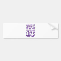 Class of two thousand 13 - Purple Bumper Sticker