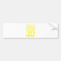 Class of two thousand 13 - Yellow Bumper Stickers