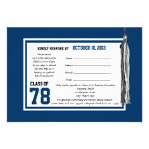 Class Reunion Response Card Custom Invitation