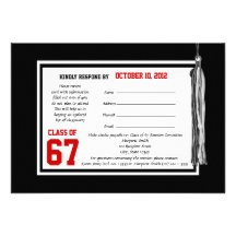 Class Reunion Response Card Invites