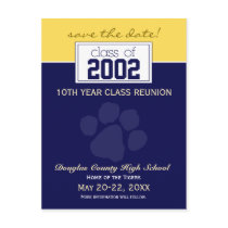 Class Reunion Save-the-Date Announcement (blue)