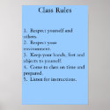 class rules posters