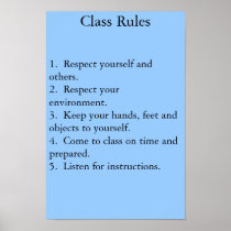 class rules poster