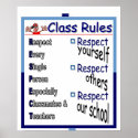 Class Rules: Respect  posters