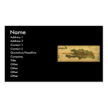 Classic 1805 Antiquarian Map of Hispaniola Business Card Template