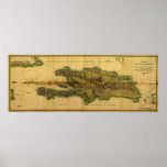 Classic 1805 Antiquarian Map of Hispaniola Posters