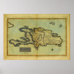 Classic 1823 Antiquarian Map of Hispaniola & Haiti posters